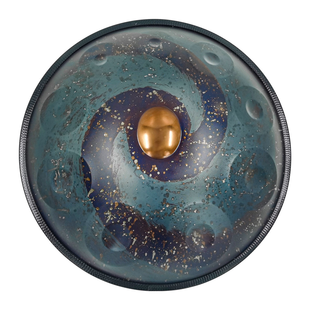 Tak Drum handpan drum 22 inch steel drum starburst dark green 10 notes