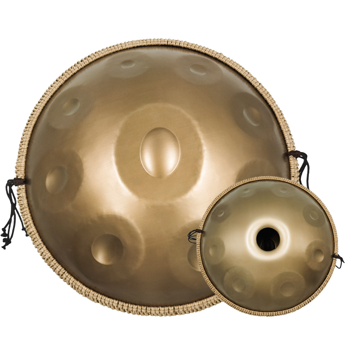 432 Hz Handpan Steel Drum 9 Notes 22 Inch ''Gold Performer'' In D Minor  With Handpan Stand, Handpan Case