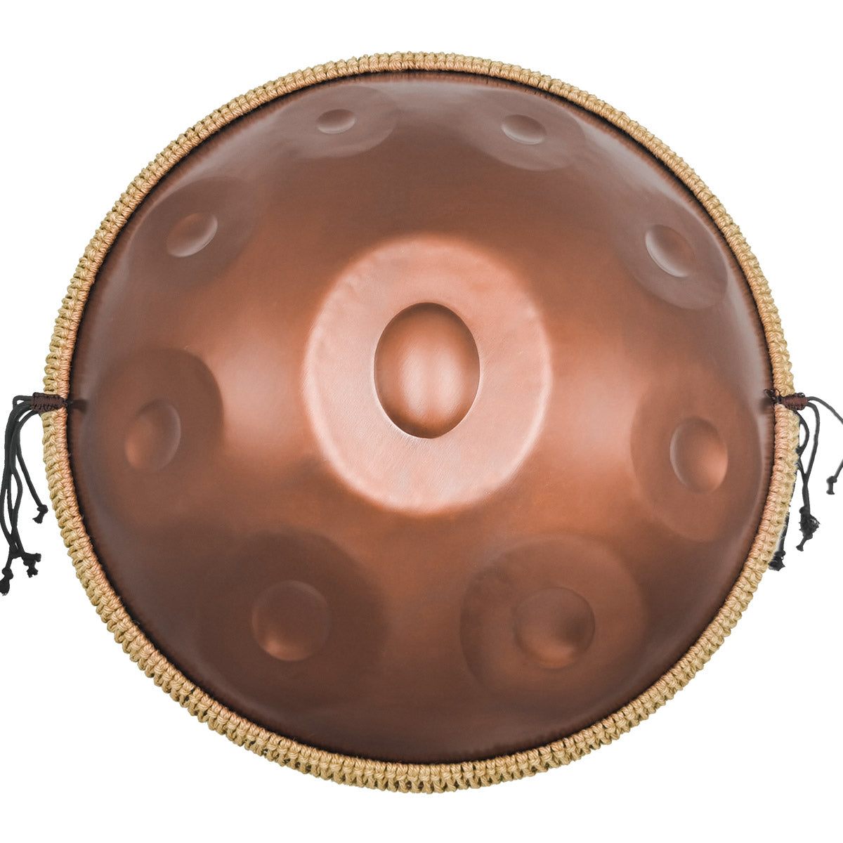 AS TEMAN Handpan Pure Golden 9 Notes D Minor Scale Hangdrum with Gift
