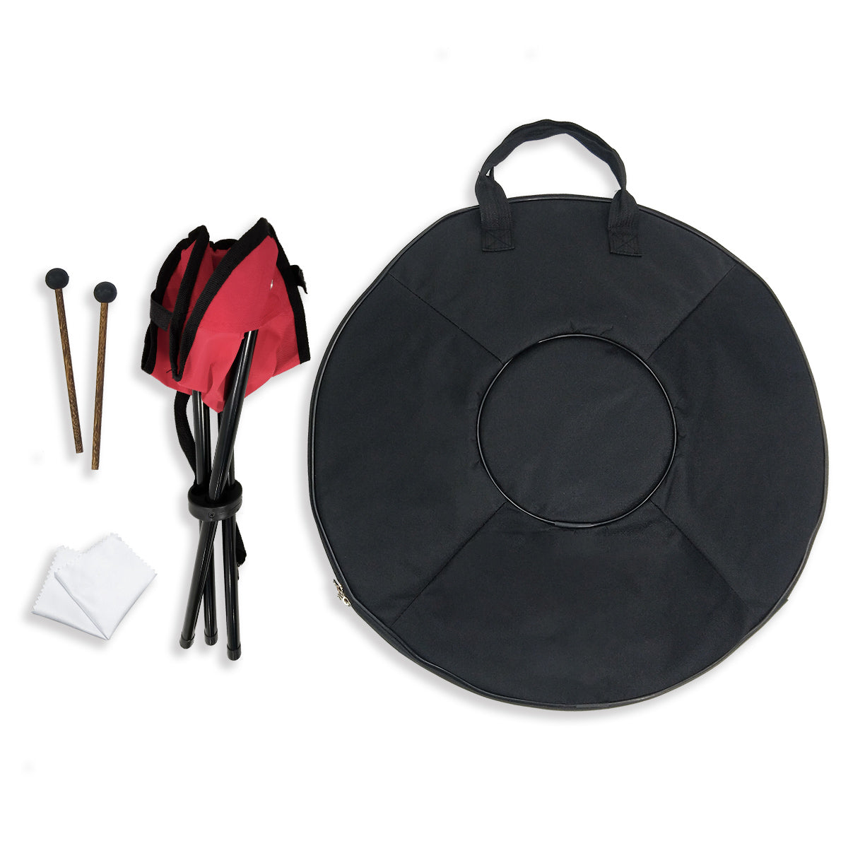 Tak Drum Handpan Pure Brown 10 Notes D Minor Scale Hangdrum with gift set