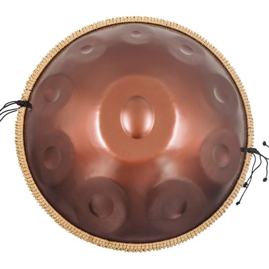 Tak Drum Handpan Pure Brown 10 Notes D Minor Scale Hangdrum with gift set